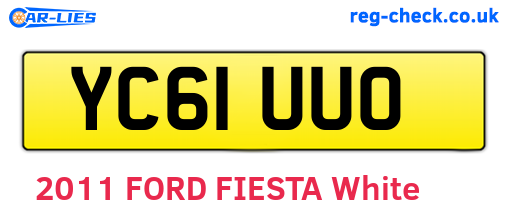 YC61UUO are the vehicle registration plates.