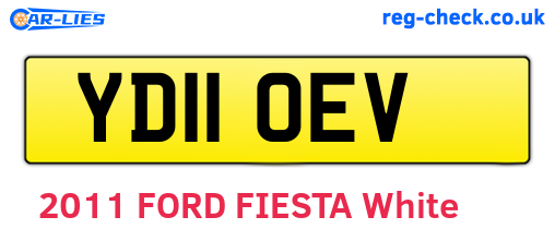 YD11OEV are the vehicle registration plates.