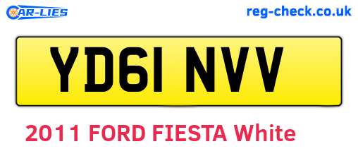 YD61NVV are the vehicle registration plates.
