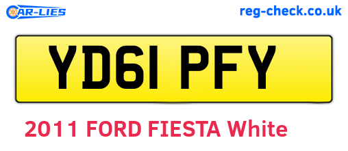 YD61PFY are the vehicle registration plates.
