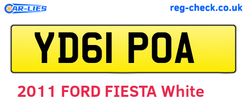 YD61POA are the vehicle registration plates.