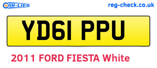 YD61PPU are the vehicle registration plates.