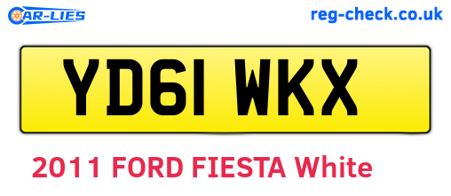 YD61WKX are the vehicle registration plates.