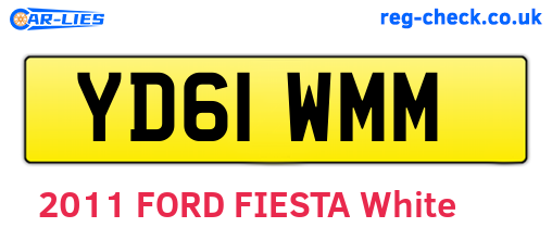 YD61WMM are the vehicle registration plates.