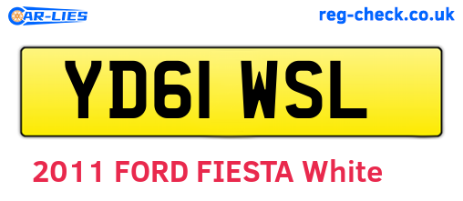 YD61WSL are the vehicle registration plates.