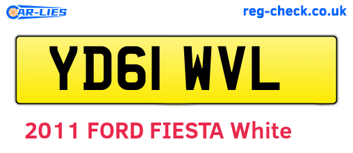 YD61WVL are the vehicle registration plates.