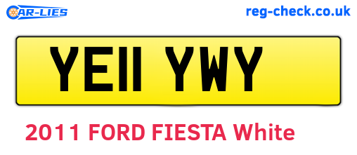 YE11YWY are the vehicle registration plates.
