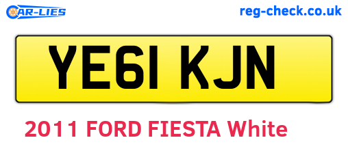 YE61KJN are the vehicle registration plates.