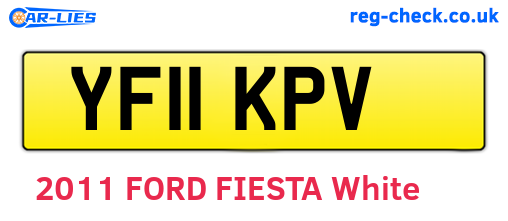 YF11KPV are the vehicle registration plates.