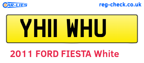 YH11WHU are the vehicle registration plates.
