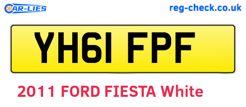 YH61FPF are the vehicle registration plates.
