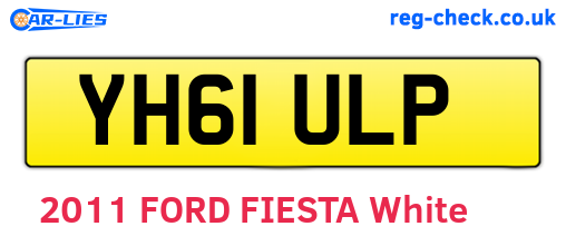YH61ULP are the vehicle registration plates.