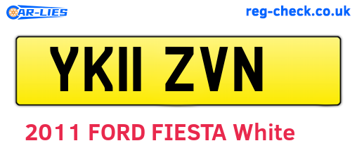 YK11ZVN are the vehicle registration plates.