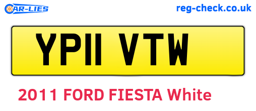 YP11VTW are the vehicle registration plates.