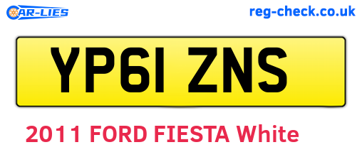 YP61ZNS are the vehicle registration plates.