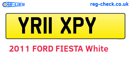 YR11XPY are the vehicle registration plates.