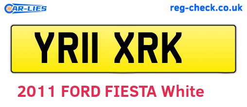 YR11XRK are the vehicle registration plates.
