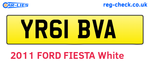 YR61BVA are the vehicle registration plates.