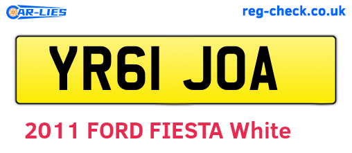 YR61JOA are the vehicle registration plates.