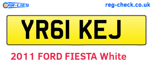 YR61KEJ are the vehicle registration plates.