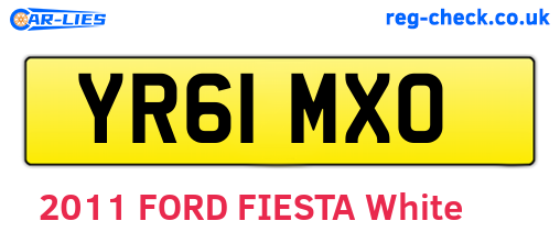YR61MXO are the vehicle registration plates.