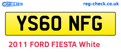 YS60NFG are the vehicle registration plates.
