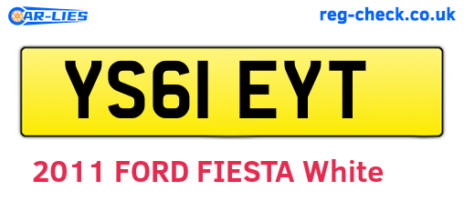 YS61EYT are the vehicle registration plates.