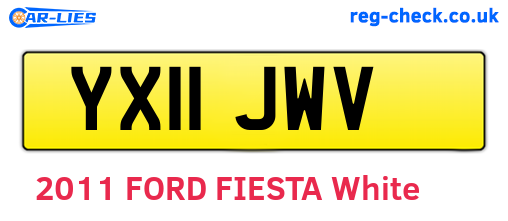 YX11JWV are the vehicle registration plates.