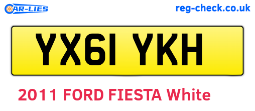 YX61YKH are the vehicle registration plates.