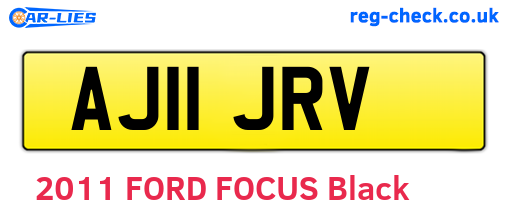 AJ11JRV are the vehicle registration plates.