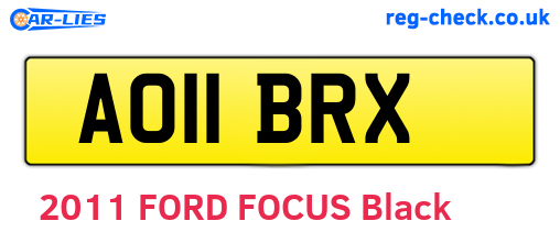 AO11BRX are the vehicle registration plates.