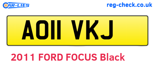 AO11VKJ are the vehicle registration plates.