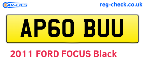 AP60BUU are the vehicle registration plates.