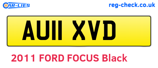 AU11XVD are the vehicle registration plates.