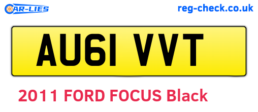 AU61VVT are the vehicle registration plates.