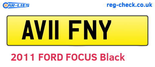 AV11FNY are the vehicle registration plates.