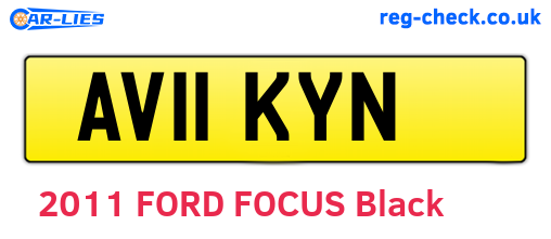 AV11KYN are the vehicle registration plates.