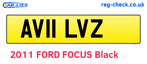 AV11LVZ are the vehicle registration plates.