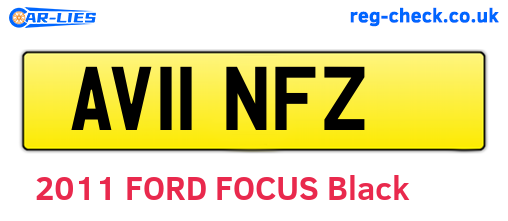 AV11NFZ are the vehicle registration plates.