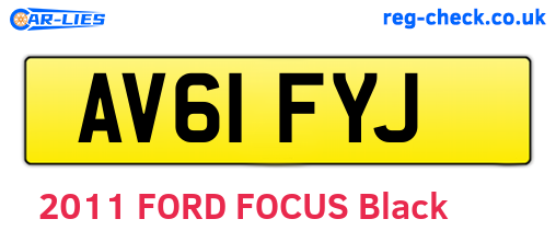 AV61FYJ are the vehicle registration plates.