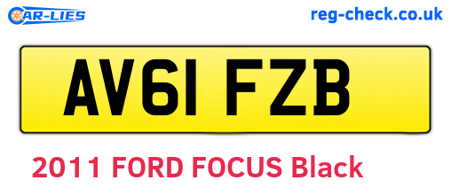 AV61FZB are the vehicle registration plates.