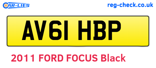 AV61HBP are the vehicle registration plates.