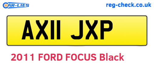 AX11JXP are the vehicle registration plates.