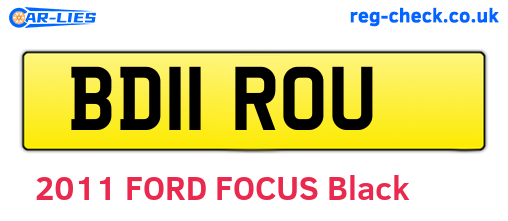 BD11ROU are the vehicle registration plates.