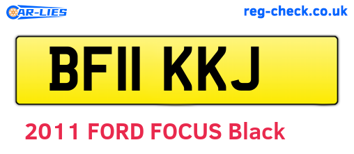 BF11KKJ are the vehicle registration plates.