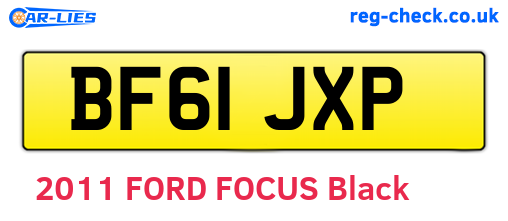 BF61JXP are the vehicle registration plates.