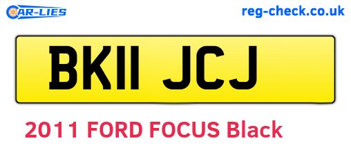 BK11JCJ are the vehicle registration plates.