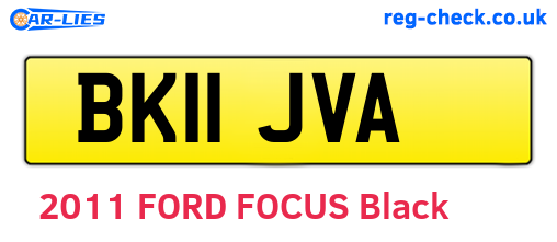 BK11JVA are the vehicle registration plates.