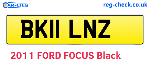 BK11LNZ are the vehicle registration plates.