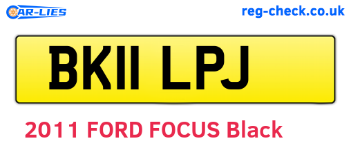 BK11LPJ are the vehicle registration plates.